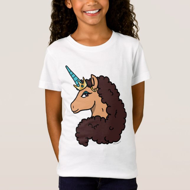 Camiseta Afro Unicornio | Divino (Anverso)