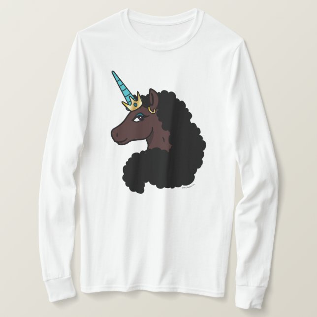 Camiseta Afro Unicornio | Magico (Anverso del diseño)
