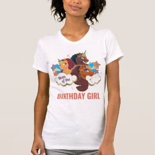 Camiseta Afro Unicornio   Mamá del Chica de Cumpleaños