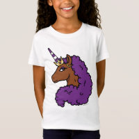 Afro Unicornio púrpura