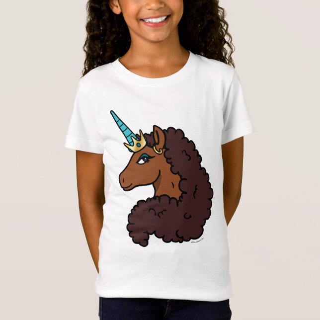 Camiseta Afro Unicornio | Único (Anverso)