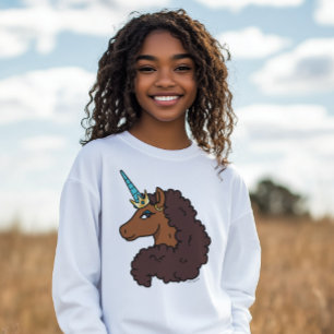 Camiseta Afro Unicornio   Único