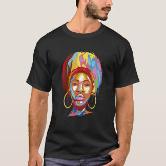 Camiseta Afro Woman Girl Colorful