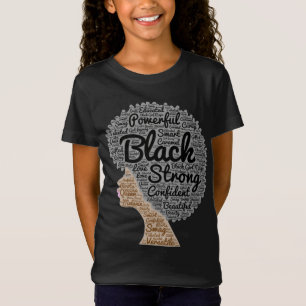Camiseta Afro Word Art Black History Mono