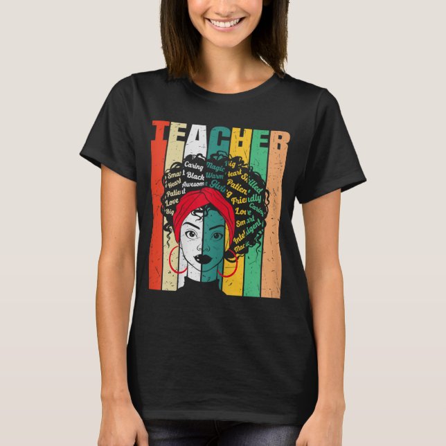 Camiseta Afroafro amor melanina afroamericanas té negro (Anverso)