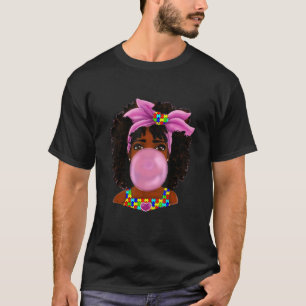 Camiseta Afroafroamericana mujer negra adopta el autismo Pu