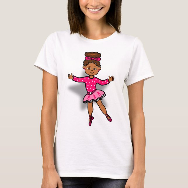 Camiseta afroamericana de la bailarina (Anverso)