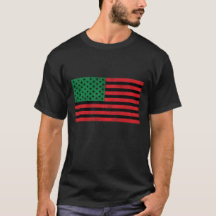 Camiseta afroamericana de la bandera