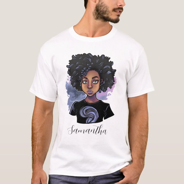 Camiseta Afroamericana desconcertante y personalizada (Anverso)