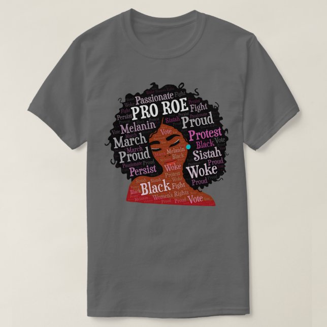 Camiseta Afroamericana Pro Roe Afro (Diseño del anverso)