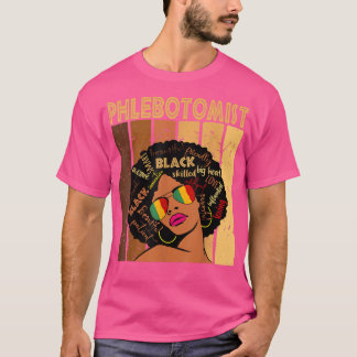 Camiseta Afroamericanas flebotólogas de color negro