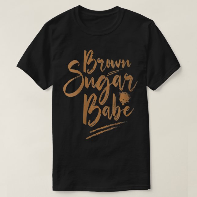 Camiseta Afroamericanas Melanin Skin Brown S (Diseño del anverso)