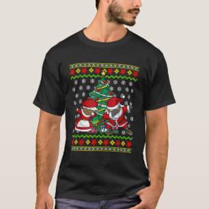 Camiseta Afroamericano Black Dabbing Santa Sra. Claus Chr