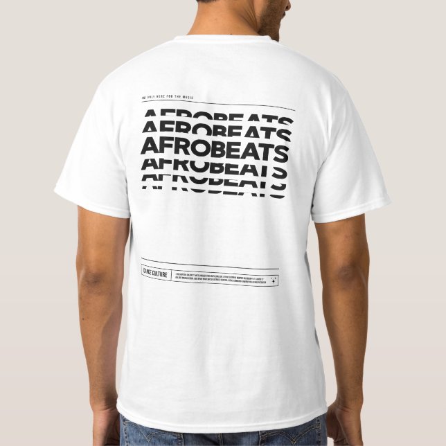 Camiseta Afrobeats Music Dance Culture DJ Raving T shirt (Reverso)