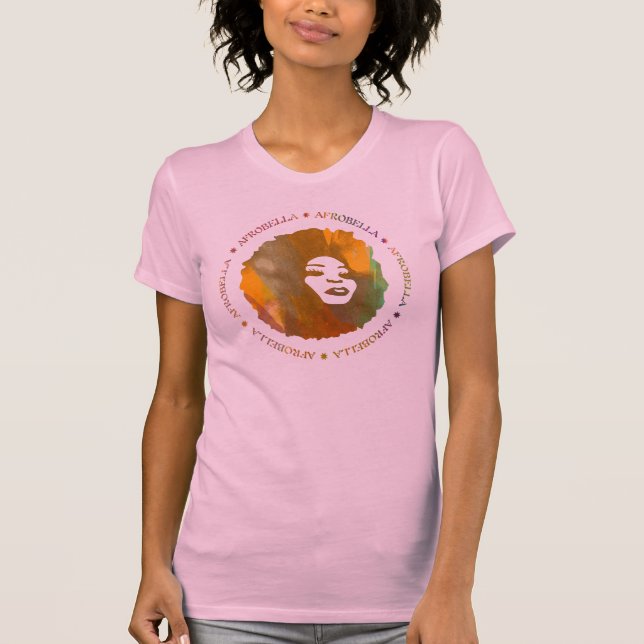 Camiseta Afrobella en rosa (Anverso)