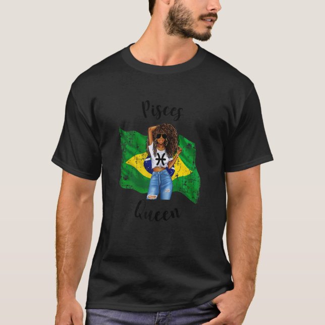 Camiseta Afrobrasileñas maricas reina de zodiaco africano (Anverso)