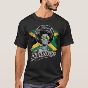 Camiseta Afrocaribeña Mujer Jamaica Bandera Isla Vibe