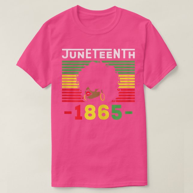 Camiseta Afrocéntrica B de Womens Black Freedom 1865 (Diseño del anverso)