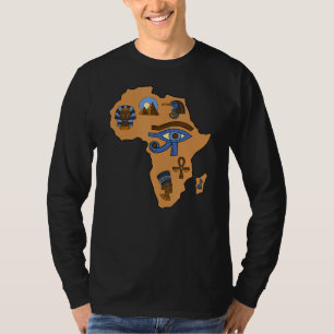 Camiseta Afrocentrismo Black Egyptian Nubians Ankh Africa E