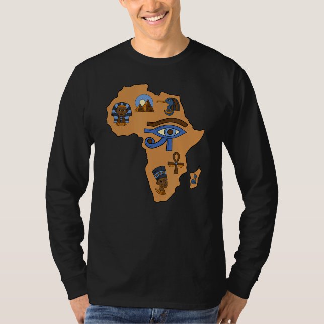 Camiseta Afrocentrismo Black Egyptian Nubians Ankh Africa E (Anverso)