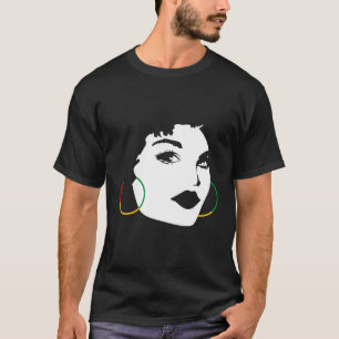 Camiseta AfroChica Afroamericana Mujer Negra Gráfico