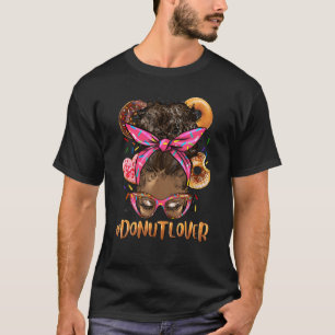 Camiseta Afrodesordenado bollo de donut mujeres negras retr