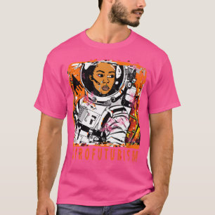 Camiseta Afrofuturismo Ai Generado Astronauta Art Cyberpunk