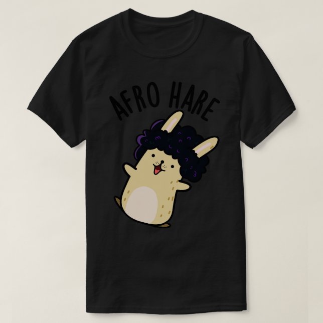 Camiseta Afrohare Conejo Gracioso Con Afro Pun 1 (Diseño del anverso)