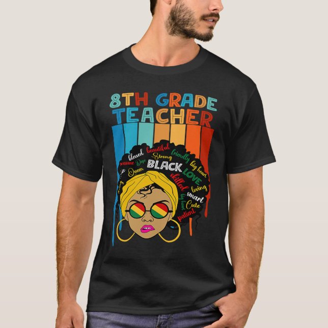 Camiseta Afrointeligentes mujeres negras Mes de historia 8º (Anverso)
