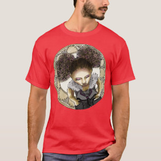 Camiseta Afropuff desde arriba con los dorados de la fronte