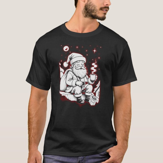 Camiseta After the Deliveries – Tired Santa Line Ar T-Shirt (Anverso)