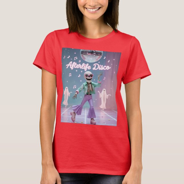 Camiseta Afterlife Disco Groovy Skeleton Dance in Pastel (Anverso)