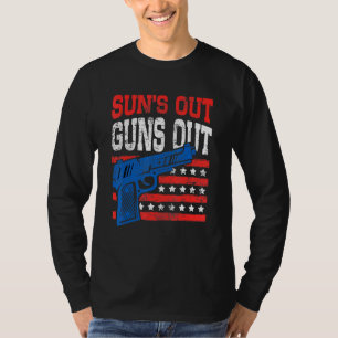 Camiseta Afuera armas de fuego contra el Patriótico Pistol 