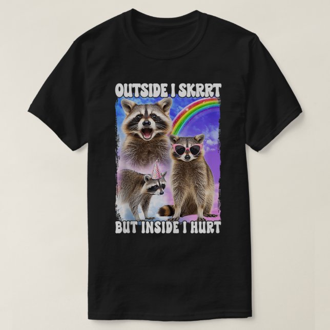 Camiseta Afuera, me desmoroné, pero dentro me duele (Diseño del anverso)
