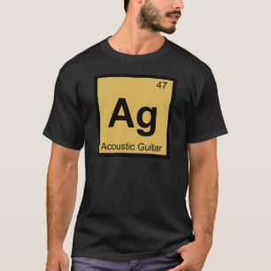 Camiseta Ag - Tabla Periódica De Química De Guitarra Acú