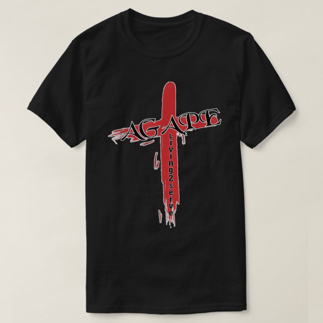Camiseta Agape the Greek word for God Love Christian Living (Diseño del anverso)