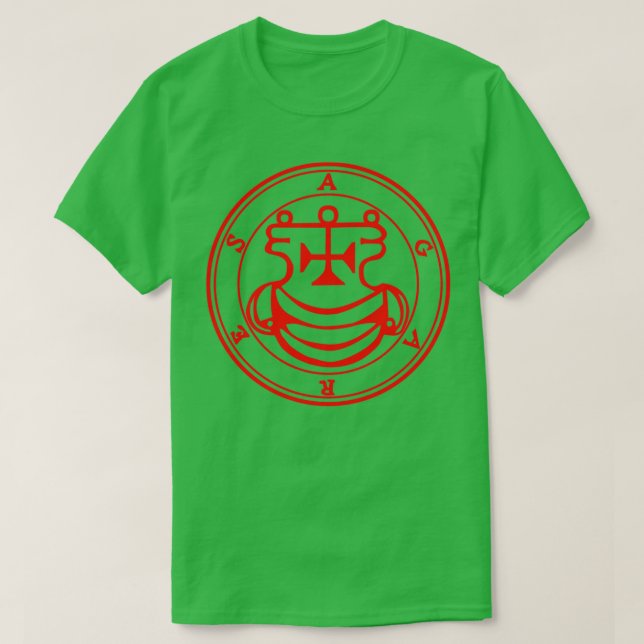 Camiseta Agares Ars Goetia Sigil Red (Diseño del anverso)