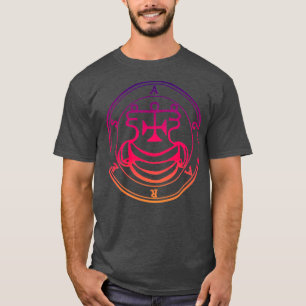 Camiseta Agares Sigil enseña idiomas Naranja morado