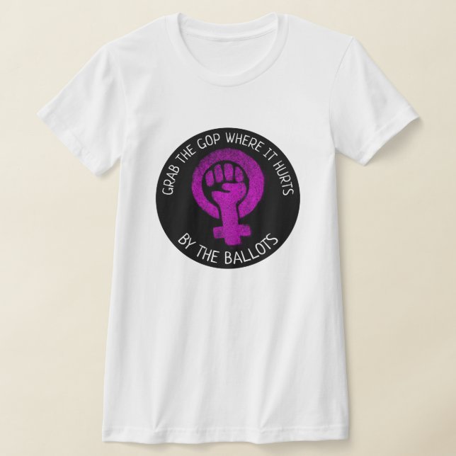 Camiseta "Agarra al GOP donde le duele (Distribución)