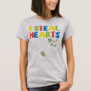 Camiseta Agarra este lindo I Robar corazones Trex Dinosaur