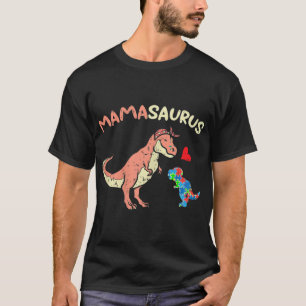 Camiseta Agarra este lindo Mamasaurus Heart Puzzle Dino T-S