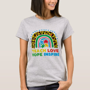 Camiseta Agarra este lindo Teach Love Hope inspirar a SPED