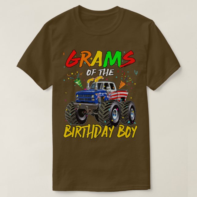 Camiseta Agarra La Parte De Cumpleaños Del Monstruo Del Niñ (Diseño del anverso)