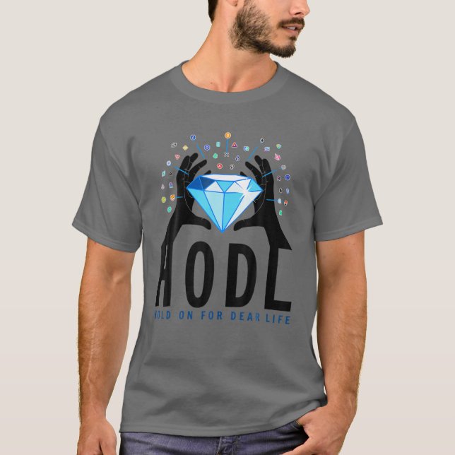 Camiseta ¡Agarra Tu Cripto Con Manos De Diamante! HODL (Anverso)