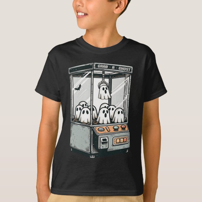 Camiseta Agarra Una Máquina De Fantasma Arcade Funny Hallow (Anverso)