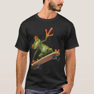 Camiseta Agarrarlo rápido - rana en patineta