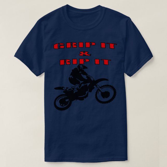 Camiseta Agarre y desgarre la motocicleta sucia 1 (Diseño del anverso)