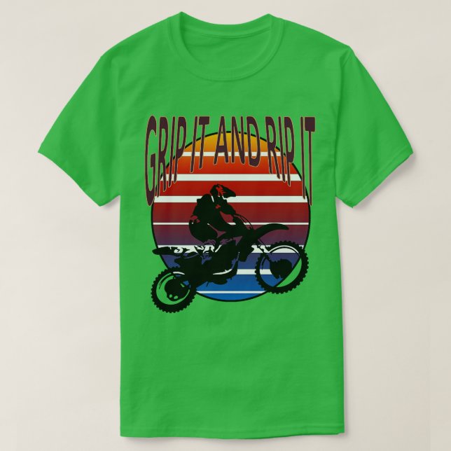 Camiseta Agarre Y Ristre El Estilo De Bicicleta Sucia Retro (Diseño del anverso)