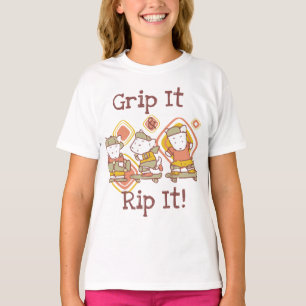 Camiseta Agárrelo y rasgúelo que anda en monopatín