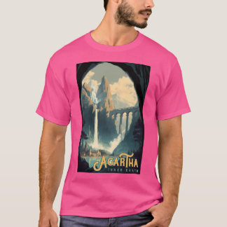 Camiseta Agartha Inner Earth - Poster de Viajes Vintage